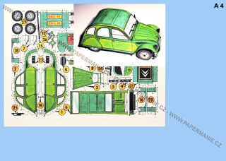 Citroen 2CV - zelený