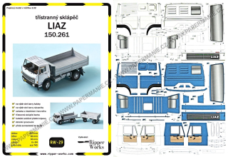 RW - Liaz 150.261 třístranný sklápěč